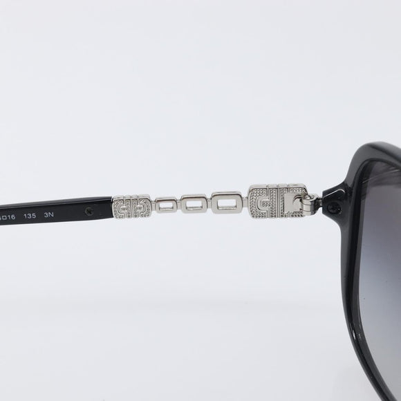 BVLGARI Sunglasses Plastic Black Silver Auth BA15183