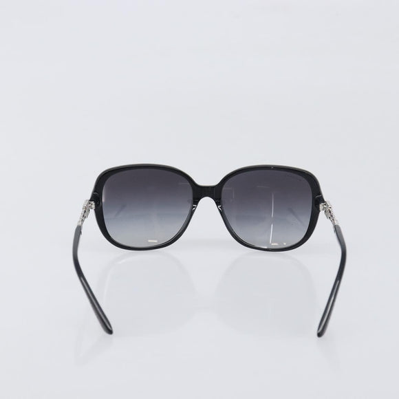 BVLGARI Sunglasses Plastic Black Silver Auth BA15183