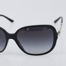 BVLGARI Sunglasses Plastic Black Silver Auth BA15183-6
