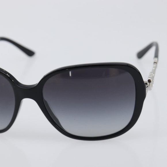 BVLGARI Sunglasses Plastic Black Silver Auth BA15183