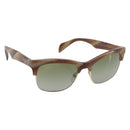 PRADA Sunglasses plastic Brown Auth BA15184-1