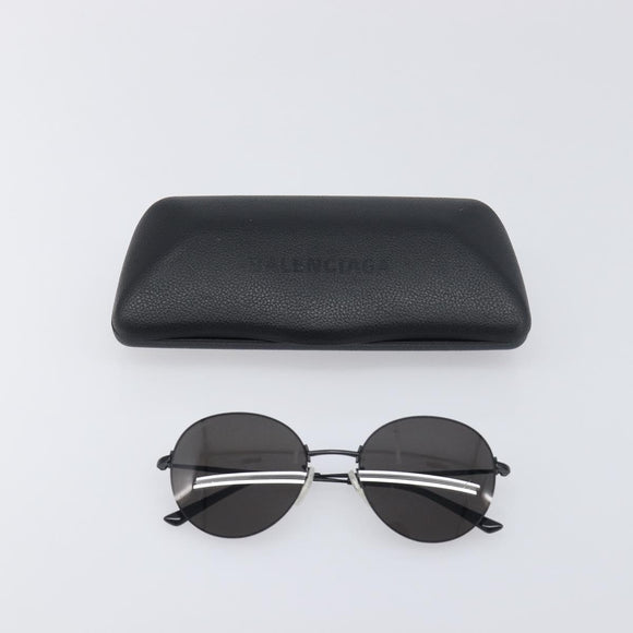 BALENCIAGA Rimless Sunglasses metal Black Auth BA15185M