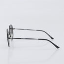 BALENCIAGA Rimless Sunglasses metal Black Auth BA15185M-3