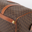 CELINE Macadam Canvas Hand Bag PVC Leather Brown Gold Auth BA15189A-9