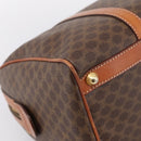 CELINE Macadam Canvas Hand Bag PVC Leather Brown Gold Auth BA15189A-16