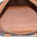 CELINE Macadam Canvas Hand Bag PVC Leather Brown Gold Auth BA15189A-11