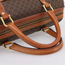 CELINE Macadam Canvas Hand Bag PVC Leather Brown Gold Auth BA15189A-7