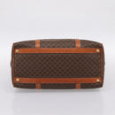 CELINE Macadam Canvas Hand Bag PVC Leather Brown Gold Auth BA15189A-5