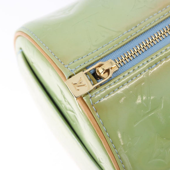 LOUIS VUITTON Monogram Vernis Bedford Hand Bag Baby Blue M91007 LV Auth BA15190A