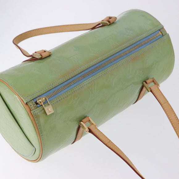 LOUIS VUITTON Monogram Vernis Bedford Hand Bag Baby Blue M91007 LV Auth BA15190A