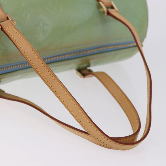 LOUIS VUITTON Monogram Vernis Bedford Hand Bag Baby Blue M91007 LV Auth BA15190A