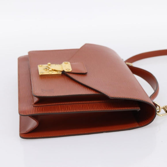 LOUIS VUITTON Epi Monceau 28 Hand Bag Brown M52123 LV Auth BA15191