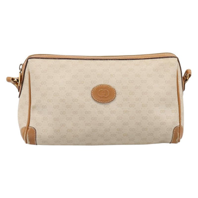 GUCCI Micro GG Supreme Shoulder Bag PVC Ivory Gold 007 32 0042 Auth BA15195 - 0