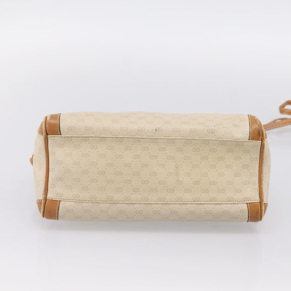 GUCCI Micro GG Supreme Shoulder Bag PVC Ivory Gold 007 32 0042 Auth BA15195
