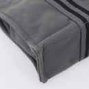 HERMES Fourre Tout PM Hand Bag cotton Gray Silver Auth BA15196-11