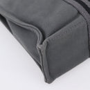 HERMES Fourre Tout PM Hand Bag cotton Gray Silver Auth BA15196-13