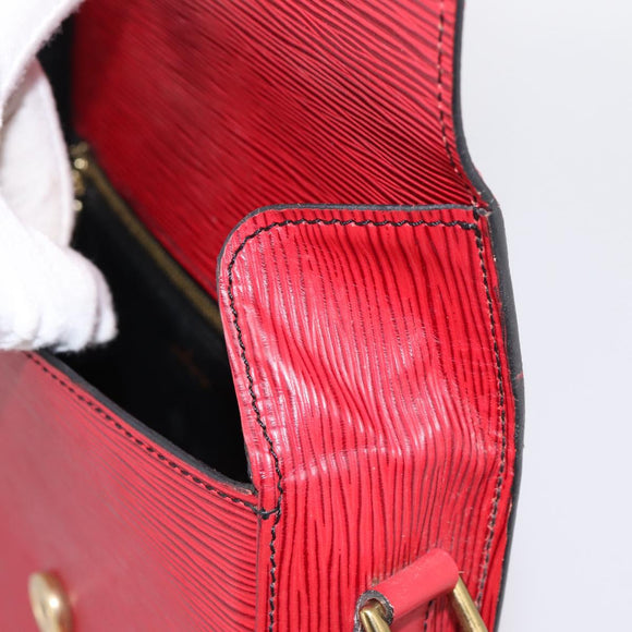 LOUIS VUITTON Epi Saint Cloud GM Shoulder Bag Red M52197 LV Auth BA15197