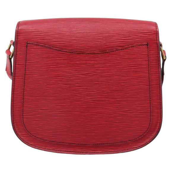 LOUIS VUITTON Epi Saint Cloud GM Shoulder Bag Red M52197 LV Auth BA15197