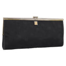 Christian Dior Trotter Canvas Clutch Bag Nylon Black Gold Auth BA15198-1