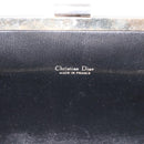 Christian Dior Trotter Canvas Clutch Bag Nylon Black Gold Auth BA15198-12
