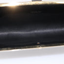 Christian Dior Trotter Canvas Clutch Bag Nylon Black Gold Auth BA15198-13