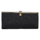 Christian Dior Trotter Canvas Clutch Bag Nylon Black Gold Auth BA15198-2