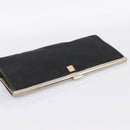 Christian Dior Trotter Canvas Clutch Bag Nylon Black Gold Auth BA15198-6