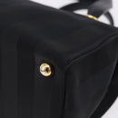 VALENTINO Hand Bag Nylon Black Gold Auth BA15199-14