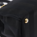 VALENTINO Hand Bag Nylon Black Gold Auth BA15199-15