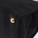 VALENTINO Hand Bag Nylon Black Gold Auth BA15199-16
