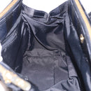 VALENTINO Hand Bag Nylon Black Gold Auth BA15199-17