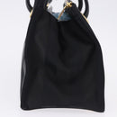 VALENTINO Hand Bag Nylon Black Gold Auth BA15199-4