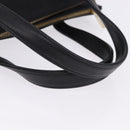VALENTINO Hand Bag Nylon Black Gold Auth BA15199-7