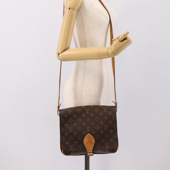 LOUIS VUITTON Monogram Cartouchiere GM Shoulder Bag M51252 LV Auth BA15202