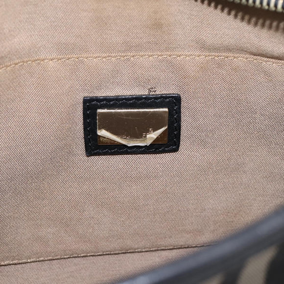 FENDI Zucca Canvas Shoulder Bag Beige Gold Auth BA15204