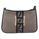 FENDI Zucca Canvas Shoulder Bag Beige Gold Auth BA15204-13