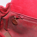 CHANEL Matelasse Waist bag Lamb Skin Red Gold CC Auth BA15205-20