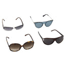 VALENTINO Celine Salvatore Ferragamo Sunglasses plastic 4 Set Black Auth BA15214-1