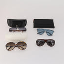 VALENTINO Celine Salvatore Ferragamo Sunglasses plastic 4 Set Black Auth BA15214-18