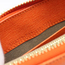 FENDI Long Wallet Leather Orange Silver Auth BA15216V-11