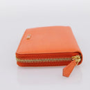 FENDI Long Wallet Leather Orange Silver Auth BA15216V-3