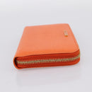 FENDI Long Wallet Leather Orange Silver Auth BA15216V-4