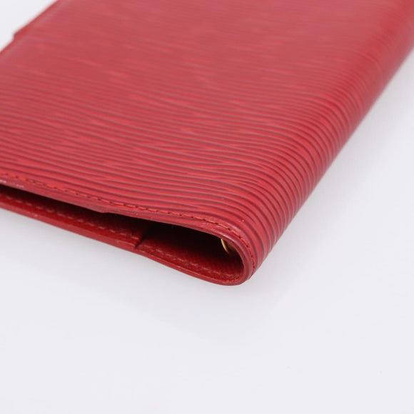 LOUIS VUITTON Epi Agenda PM Day Planner Cover Red R20057 LV Auth BA15220