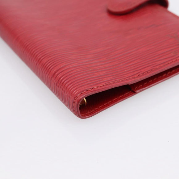 LOUIS VUITTON Epi Agenda PM Day Planner Cover Red R20057 LV Auth BA15221