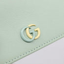 GUCCI GG Marmont Bifold Wallet Leather Green 790055 Auth BA15223M-17