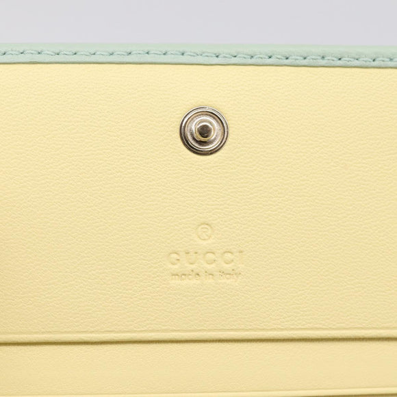 GUCCI GG Marmont Bifold Wallet Leather Green 790055 Auth BA15223M