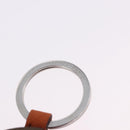 HERMES Basketball Key Ring Leather Orange Silver Auth BA15224V-12