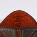 HERMES Basketball Key Ring Leather Orange Silver Auth BA15224V-14