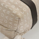 BVLGARI Logo Mania Tote Bag Canvas Beige Auth BA1523-16