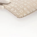 BVLGARI Logo Mania Tote Bag Canvas Beige Auth BA1523-27